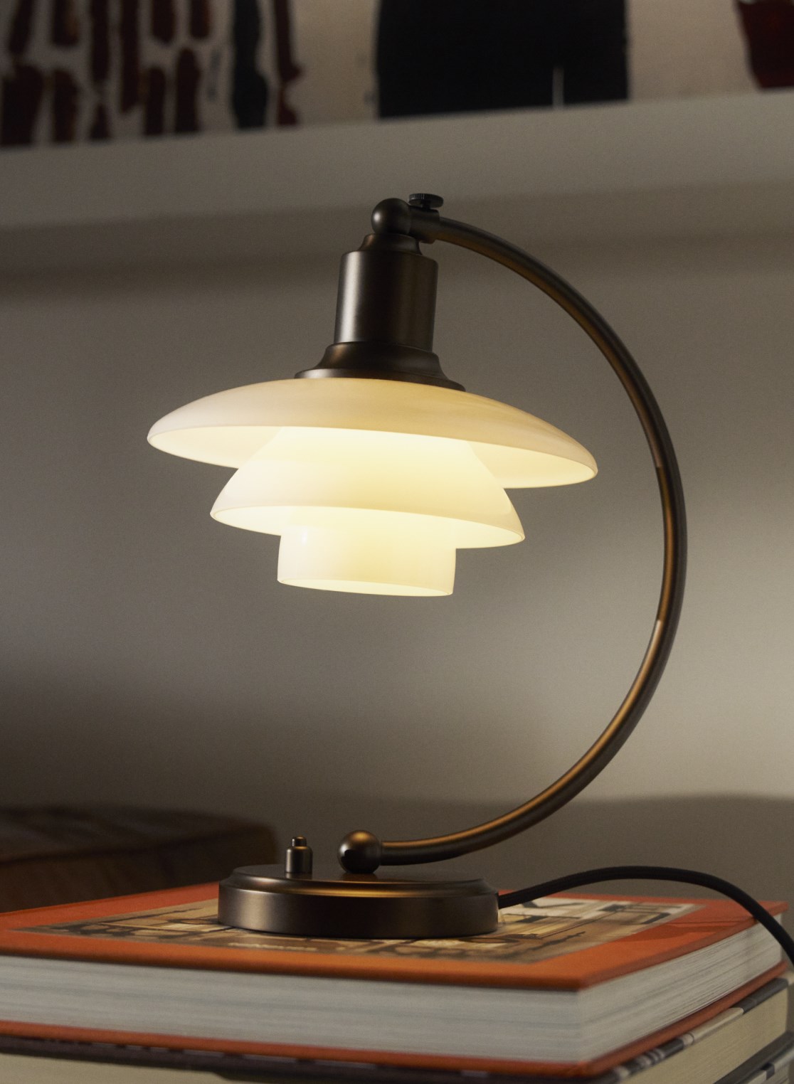 PH 2/2 Luna Aged Brass Opal Table Lamp | Poul Henningsen | Louis