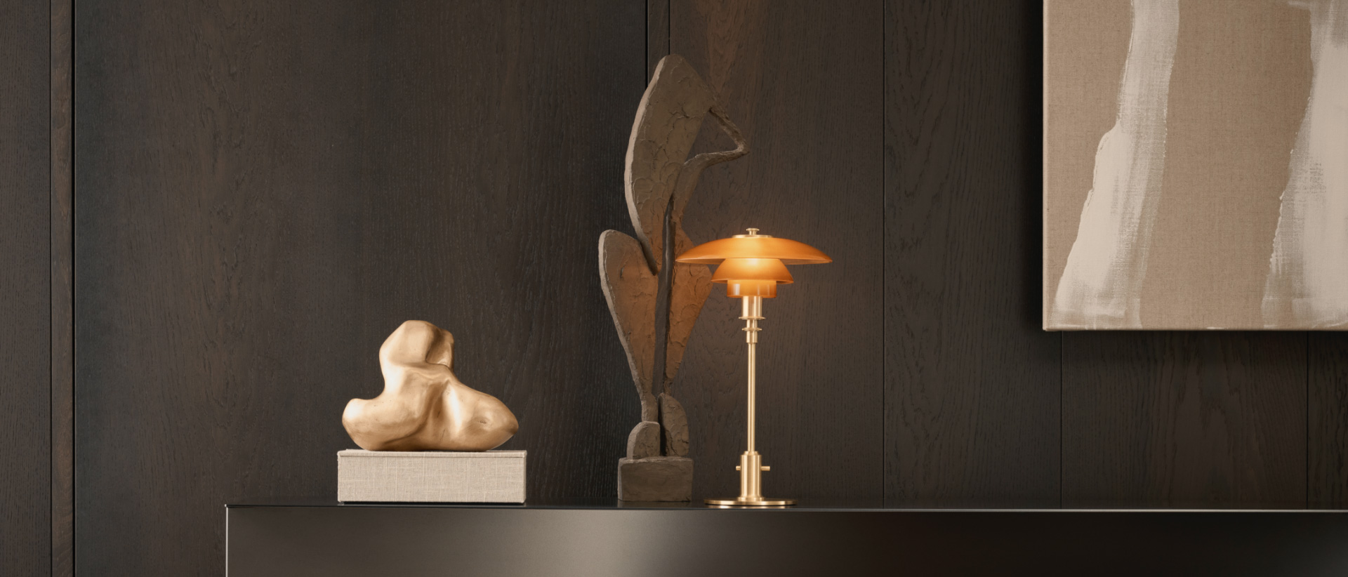 PH 2/1 琥珀色ガラス テーブルランプ | ポール・ヘニングセン | Louis