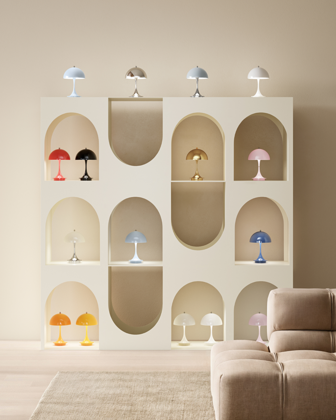 ルイスポールセン Panthella Portable ブラック　リプロダクト品 Panthella 250 ポータブルランプ \u2013 タッチ操作 | Louis Poulsen