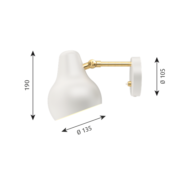 ルイ・フランセン VL 38 ウォール ホワイト | ヴィルヘルム・ラウリッツェン | Louis Poulsen