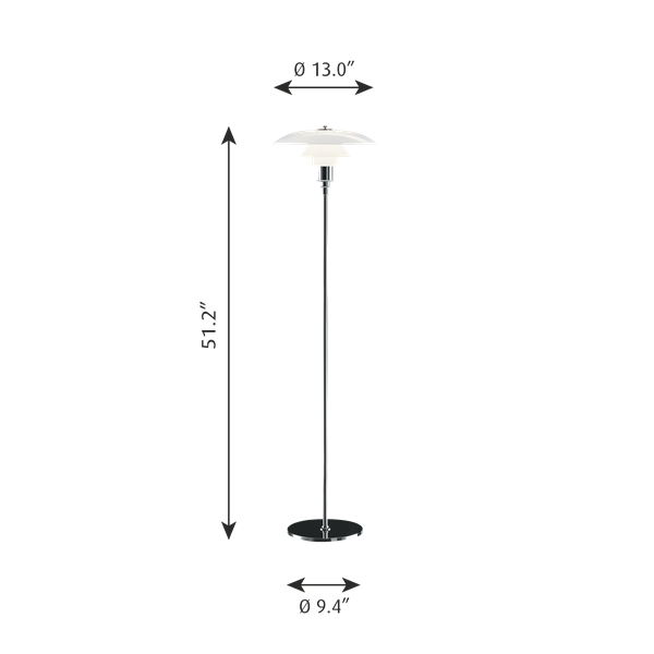 PH 3½-2½ Floor Lamp for Glare-Free Lighting | Louis Poulsen