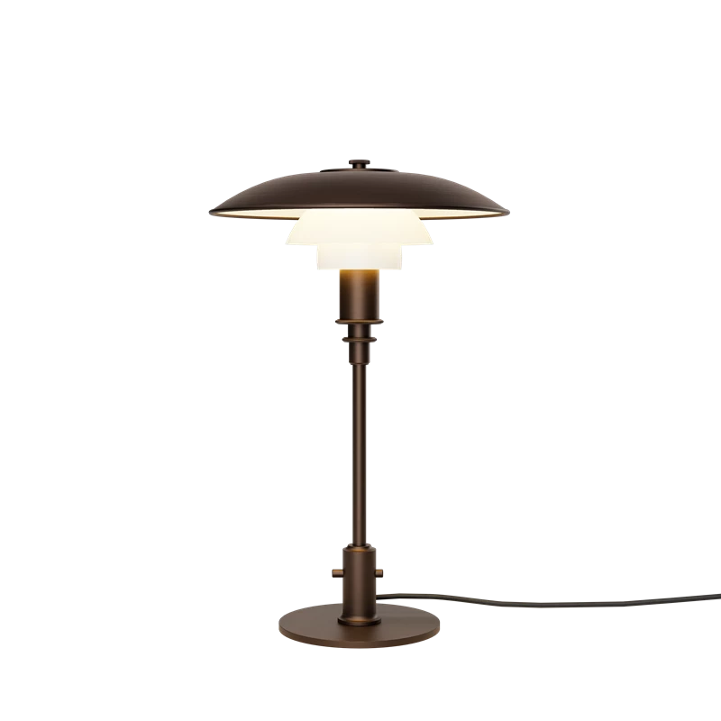 PH 3/2 Aged Brass Opal Table Lamp | Poul Henningsen | Louis Poulsen PH 3/2 Aged Brass Opal Table Lamp | Poul Henningsen | Louis Poulsen